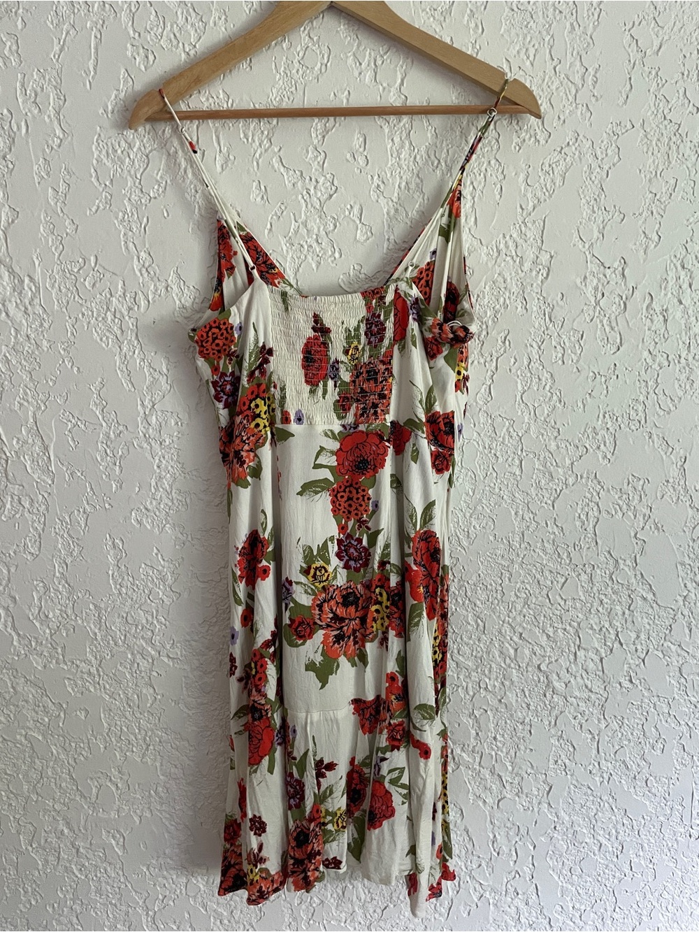 Free People Vintage Y2K Floral Ruched Mini Dress - L - Picture 4 of 5
